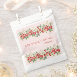 Sacolinha Um Berry Doce Obrigado Morangos Flor