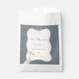 Sacolinha Um Bobo Goose Pink Arco primeiro aniversario Party