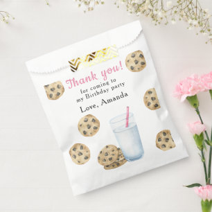Sacolinha Um Doce Biscoitos e Leite de Aniversário Obrigado