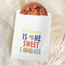Sacolinha Um Doce Cookie Colorful Primeiro Aniversário
