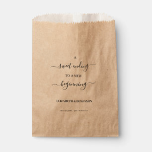 Sacolinha Um doce fim de um novo casamento de script inicial