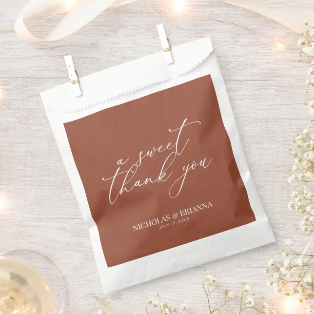 Sacolinha Um doce obrigado Boho Terracotta Wedding (Cortado)