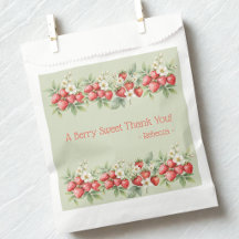 Um Doce Obrigado Morangos em Flor