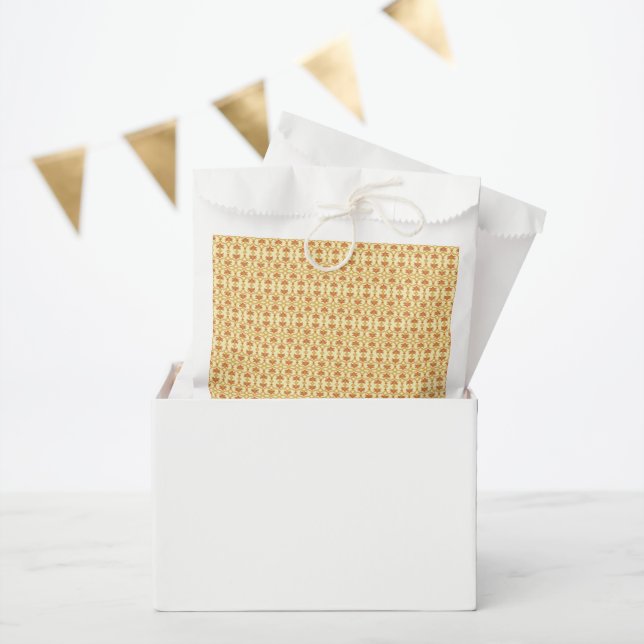 Sacolinha um fundo amarelo e branco com um traço (Festa)