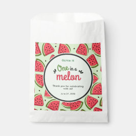 Sacolinha Um no primeiro aniversario Melon Summer Obrigado