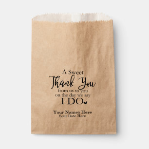 Sacolinha Um obrigado doce você favorece as bolsas, Wedding