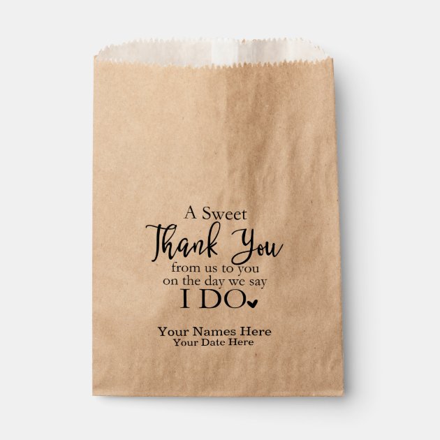 wedding treat bolsas