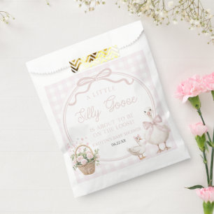 Sacolinha Um Patinho Bobo Laço Floral Rosa Chá de Bebê