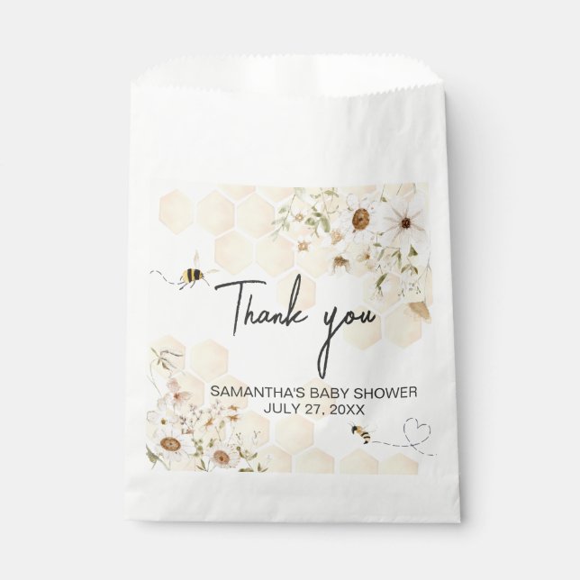 Sacolinha Um Pequeno Chá de fraldas De Abelhas De Mel (Frente)