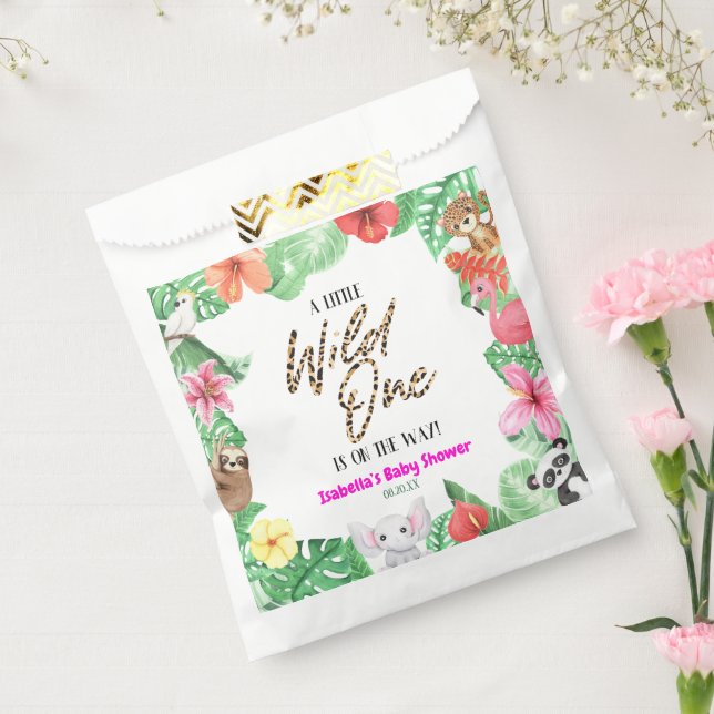 Sacolinha Um Pequeno Chá de fraldas Tropical Animal (Selado)