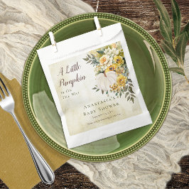 Sacolinha Um Pequeno Pumpkin Colhe Um Dourado Chá de fraldas