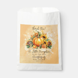 Sacolinha Um Pequeno Pumpkin | Girassóis Queda Chá de fralda