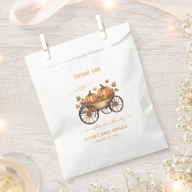 Sacolinha Um Pouco De Abóbora Chá de fraldas Sexo Neutro (Cortado)