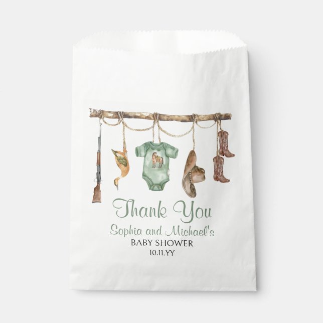 Sacolinha Um Pouco De Caçador Está A Caminho Do Chá de frald (Frente)