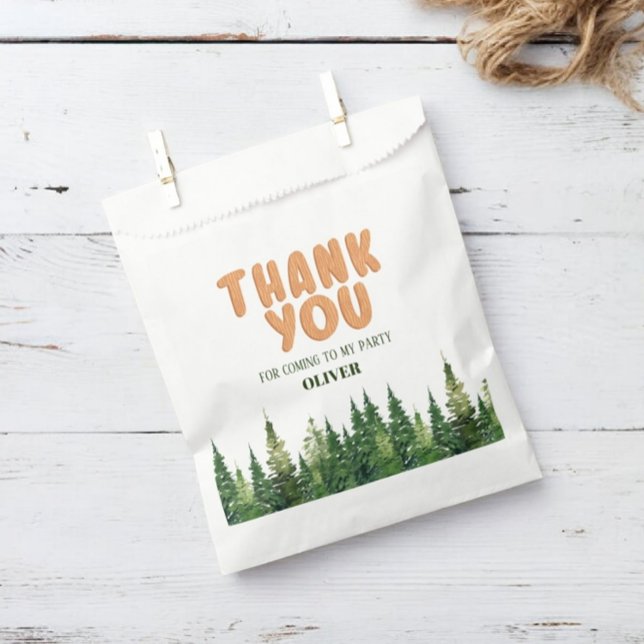 Sacolinha Um primeiro aniversario Feliz de Madeira de Camper (Criador carregado)