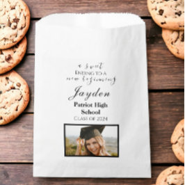 Sacolinha Uma doce extremidade para uma nova foto de graduaç