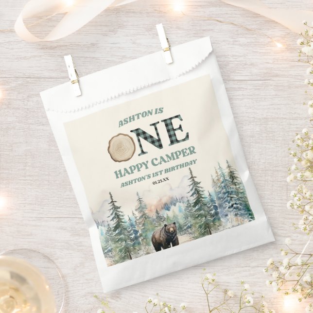 Sacolinha Uma festa de primeiro aniversario de Urso de Campa (Cortado)