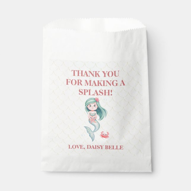 Sacolinha Under The Sea Mermaid Girls Baby Shower (Frente)