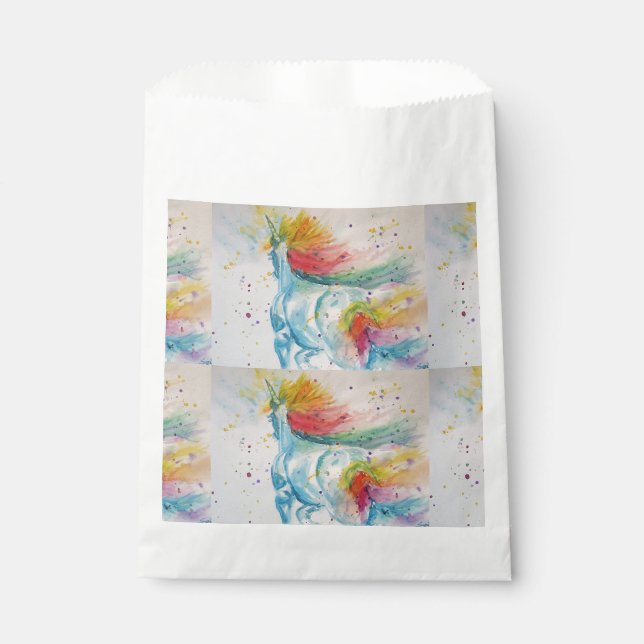 Sacolinha Unicorn Cute Rainbow pet Party Bolsas (Frente)