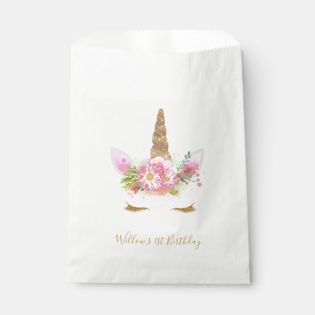 Sacolinha Unicorn Face Favor Bag (Frente)