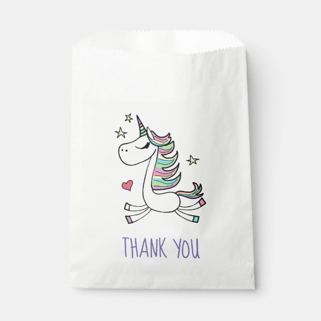 Sacolinha Unicorn Obrigado A Favorecer Bag (Frente)