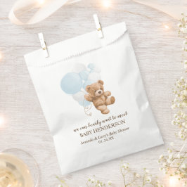 Sacolinha Ursa Esperar Urso de Pelúcia Azul Empoeirado