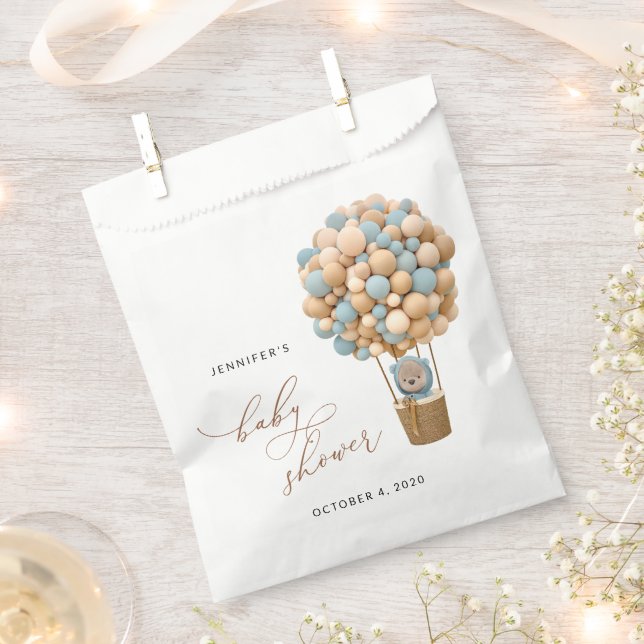 Sacolinha Urso, Balões Azuis, Balão de Ar Quente, Chá de fra (Cortado)