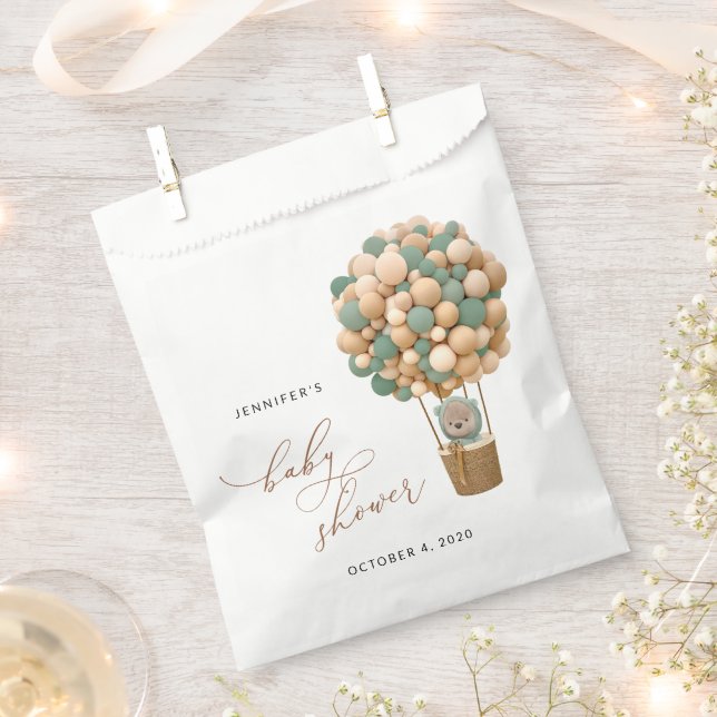 Sacolinha Urso, Balões Verdes, Balão de Ar Quente, Chá de fr (Cortado)