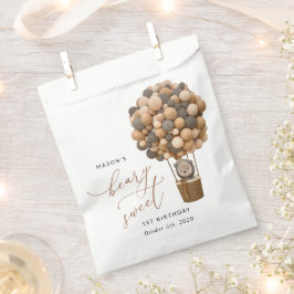 Sacolinha Urso Bastante, Balões Marrons, Primeiro Aniversári