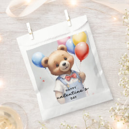 Sacolinha Urso de Aquarela de Cubo dia de os namorados com B