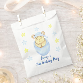 Sacolinha Urso de pelúcia personalizado para o primeiro aniv