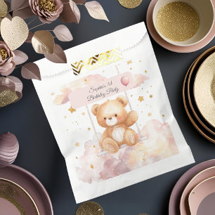 Sacolinha Urso de Teddy Adorável - Saco de Favor de Aniversá