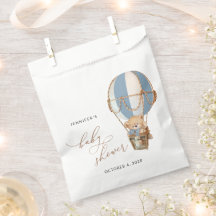 Urso de Teddy, Balão de Ar Quente Azul, Chá de fra