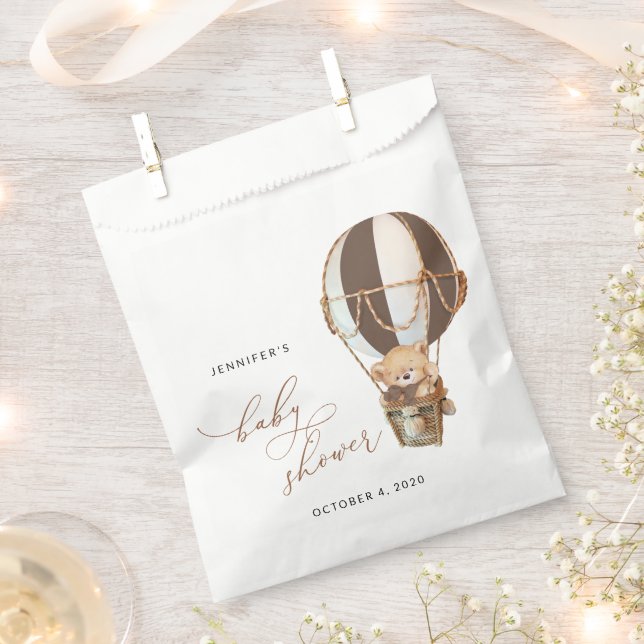 Sacolinha Urso de Teddy, Balão de Ar Quente Castanho, Chá de (Cortado)