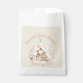 Sacolinha Urso de Teddy e Coelhinho no Chá de fraldas de Tee