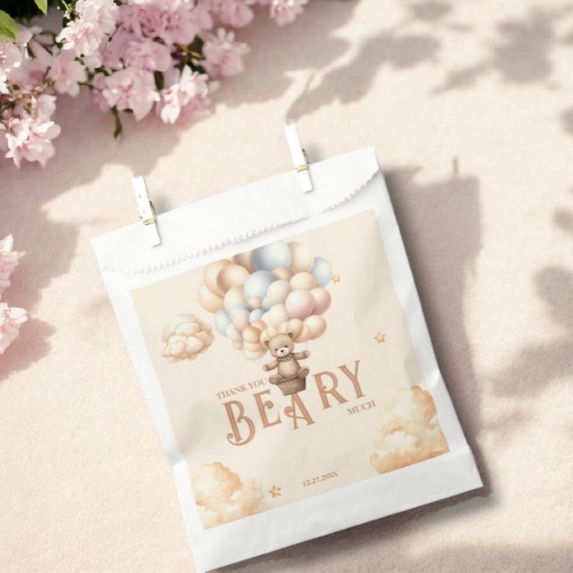 Sacolinha Urso de Teddy Esperar Balões Neutros do Gênero (Criador carregado)