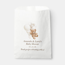 Sacolinha Urso de Teddy Neutro com Balões