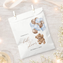 Sacolinha Urso De Teddy, Urso De Bebê, Balões Azuis, Chá de 