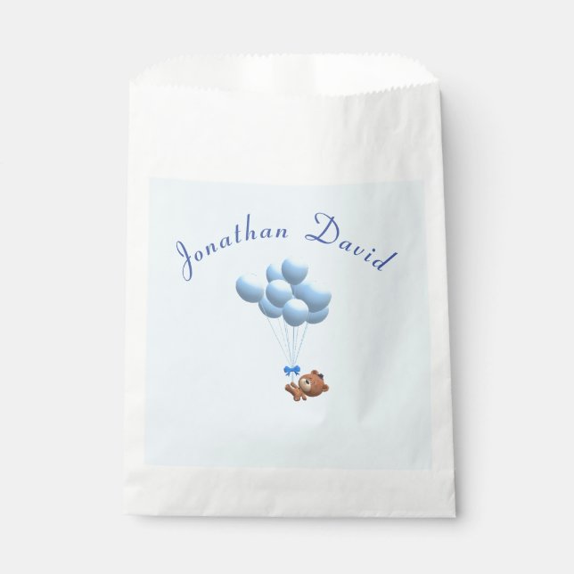 Sacolinha Urso e Balões Cons Personalizados (Frente)