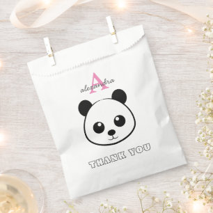 Sacolinha Urso Panda Fofo Agradecimento com Monograma Person