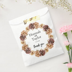 Sacolinha Vaga Floral de outono Elegante Favor Bag