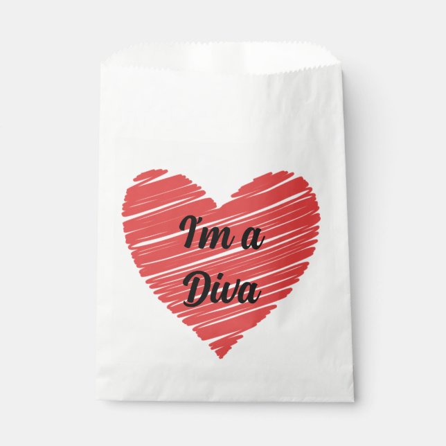 Sacolinha Valentine Red Happy heart romance graphic (Frente)