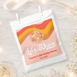 Sacolinha Vamos Desco Retro 70s Festa de aniversário Vermelh