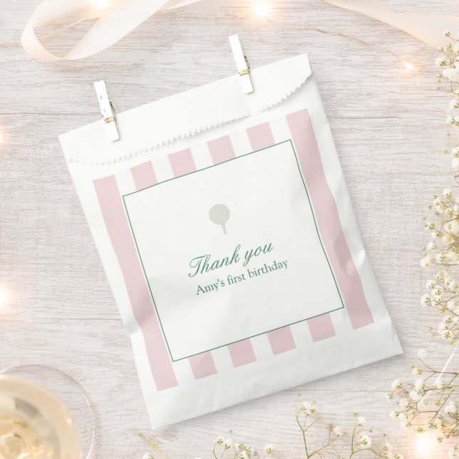 Sacolinha Vamos Par-Tee Pink Golf Favor Bolsas (Cortado)