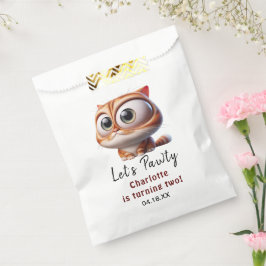 Sacolinha Vamos Pawty! Festa de segundo aniversário de Gato