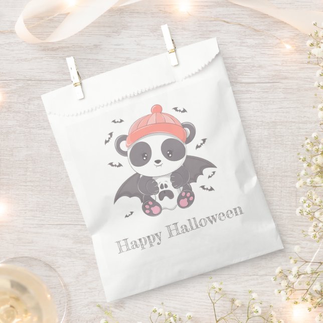 Sacolinha Vampiro Panda Bats Ghost Happy Halloween (Cortado)