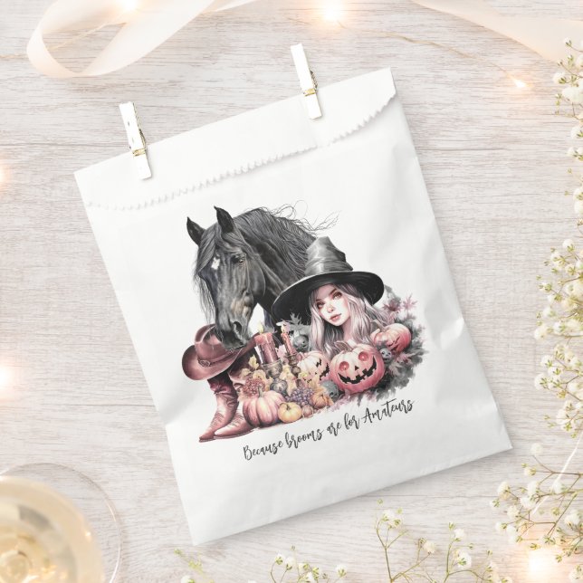 Sacolinha Vassouras de Halloween As vassouras são para amado (Cortado)