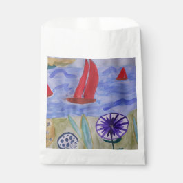 Sacolinha Velas Vermelhas e Flores