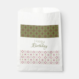 Sacolinha Verde-Oliva Com Padrão De Borgonha