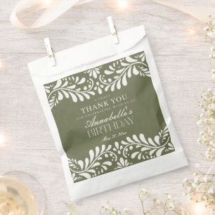 Sacolinha Verde Talavera Espanhol Fiesta Birthday